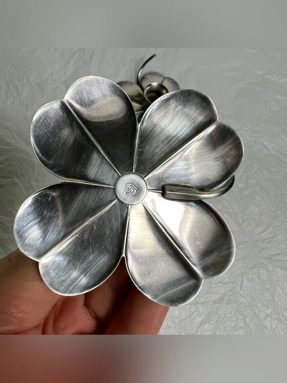 Carl Christiansen Silver Candle Holders Clover Mid Century Scandinavian Decor